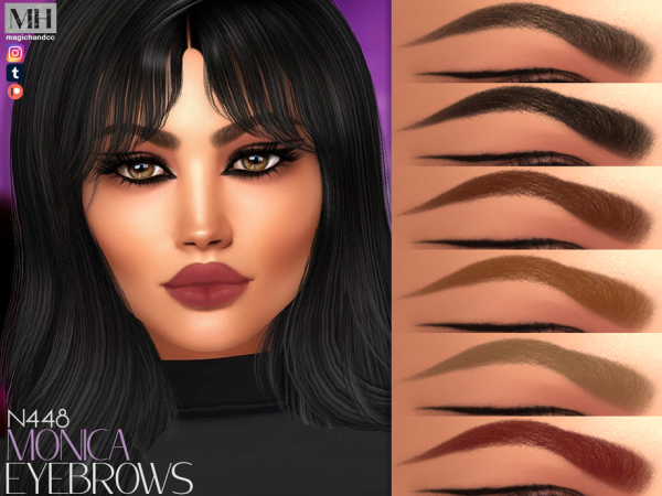 Alpha Monica Eyebrows N448 - The Sims 4 Custom Content