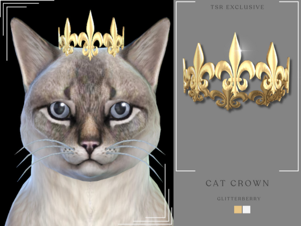 Alpha Cat Crown by Glitterberryfly - The Sims 4 Custom Content
