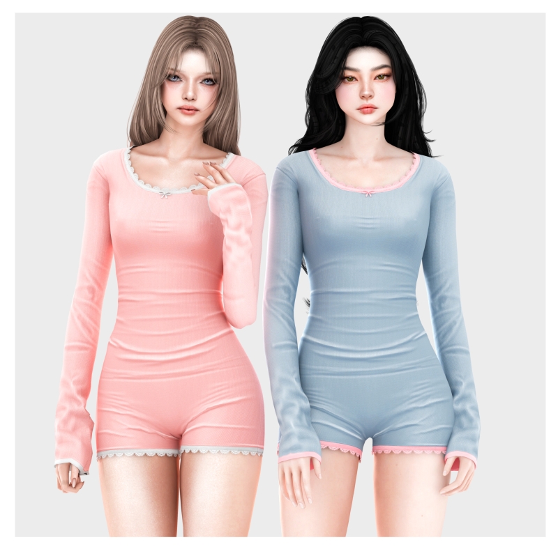 Mix October Bodysuit Patreon by unknown66irl - The Sims 4 Custom Content