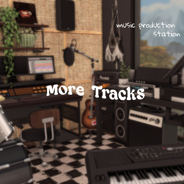 Maxis Match Music Production Station More Tracks by simsfinds - The Sims 4 Custom Content