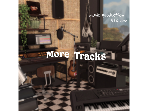 Maxis Match Music Production Station More Tracks by playwithsyd - The Sims 4 Custom Content