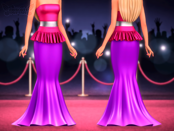 Mix Barbie's Gala Dress Em O Segredo Das Fadas - The Sims 4 Custom Content