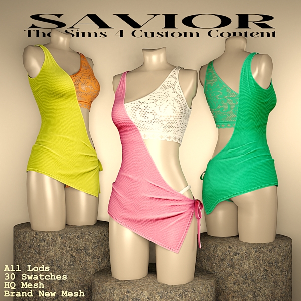 Alpha Svr_Viloid Angelista Dress by saviorts4 - The Sims 4 Custom Content