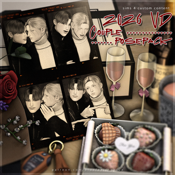 Mix 2026 VD Couple Posepack by simsfinds - The Sims 4 Custom Content