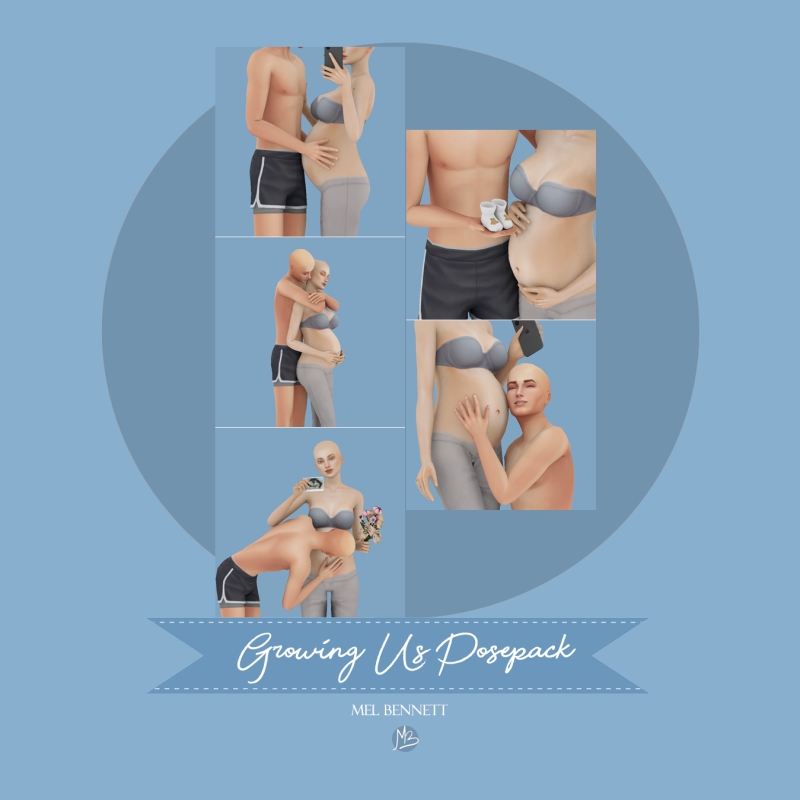 Mix Growing Us Posepack by melbennett - The Sims 4 Custom Content