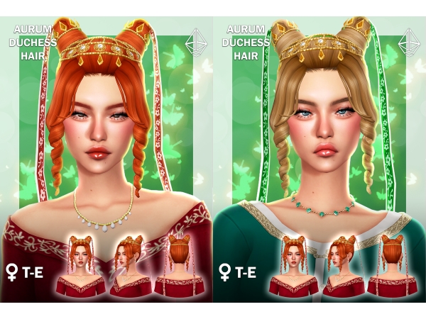 Maxis Match Duchess royal set (hairstyle headwear accessory) - The Sims 4 Custom Content