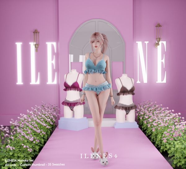 Alpha ILN Honoka Lingerie by ilenes4 - The Sims 4 Custom Content