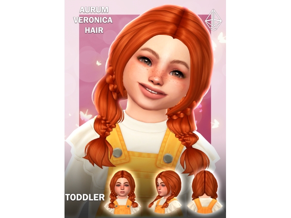 Maxis Match Veronica Maxis Match Braided Pigtails for Toddlers - The Sims 4 Custom Content
