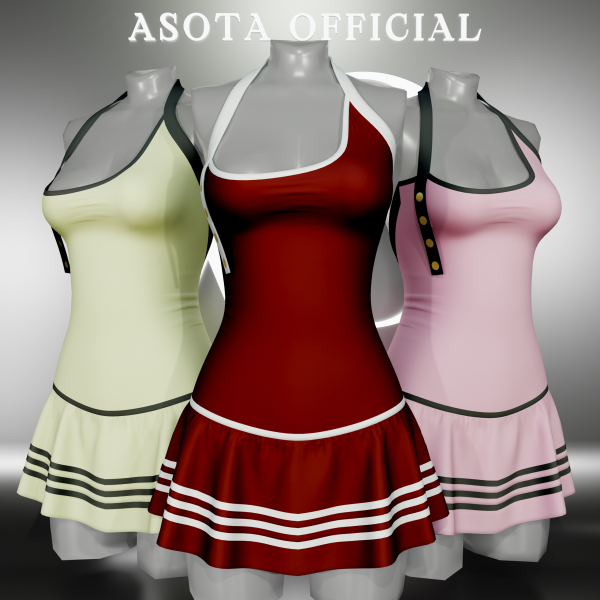 Alpha [ASOTA OFFICIAL] Vieira Short Dress by asotaofficial - The Sims 4 Custom Content