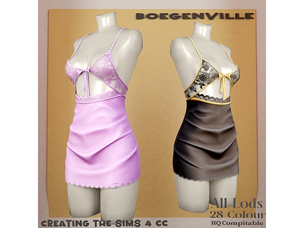 Alpha Boe_Riley Morgany Dress - The Sims 4 Custom Content