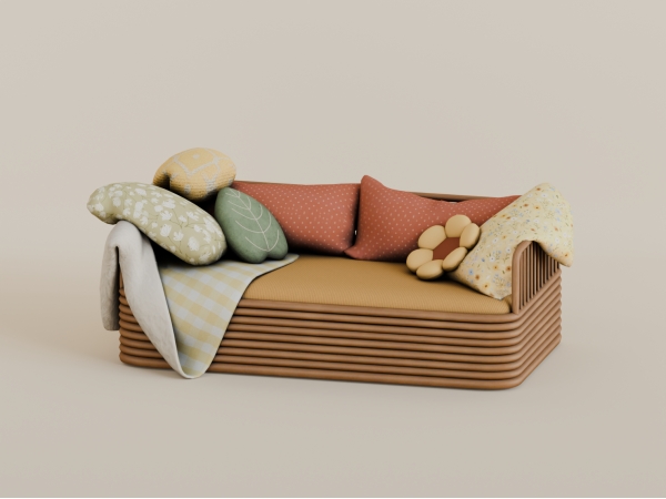 Mix Oak Sofa - The Sims 4 Custom Content