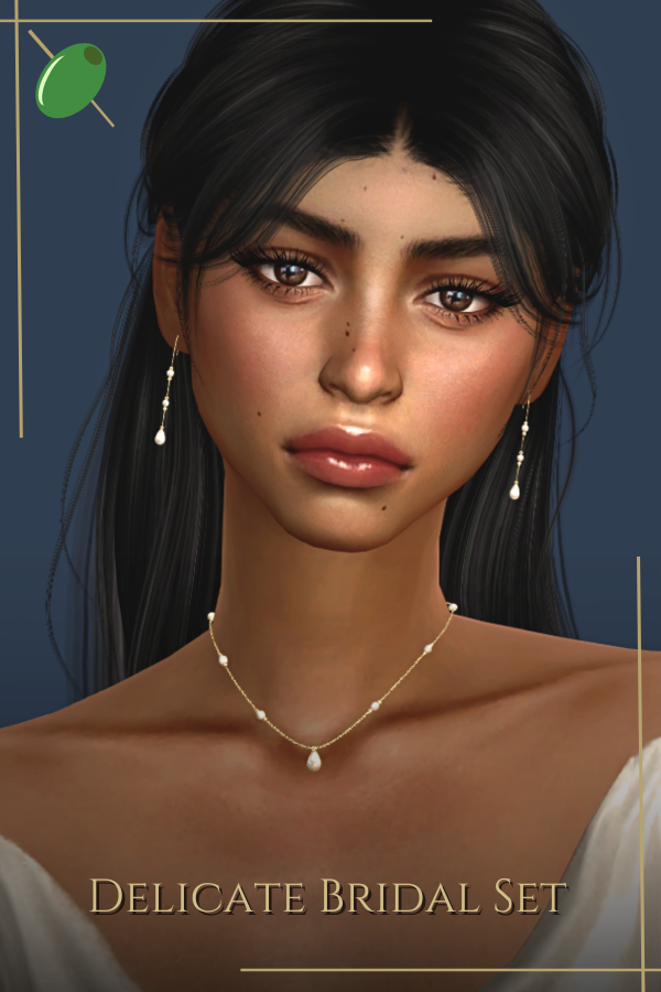 Alpha Delicate Bridal Set by pitted0live - The Sims 4 Custom Content