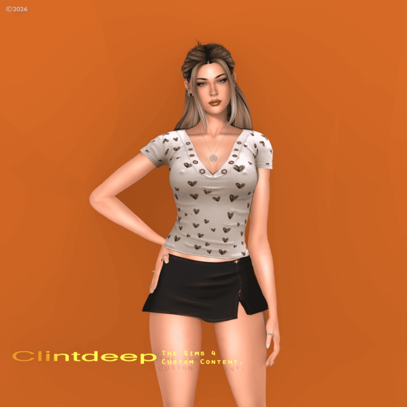 Alpha Clintdeep Everline Crop Top by clintdeep - The Sims 4 Custom Content