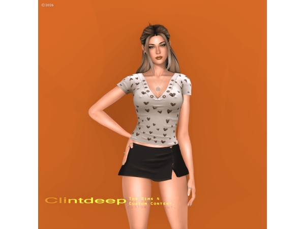 Sims 4 Clintdeep TS4 CC Everline Crop Top