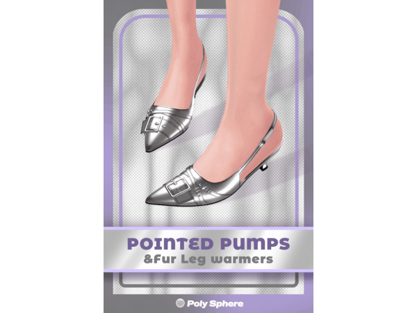 Mix Pointed Pumps Fur Leg Warmers by PolySphere - The Sims 4 Custom Content