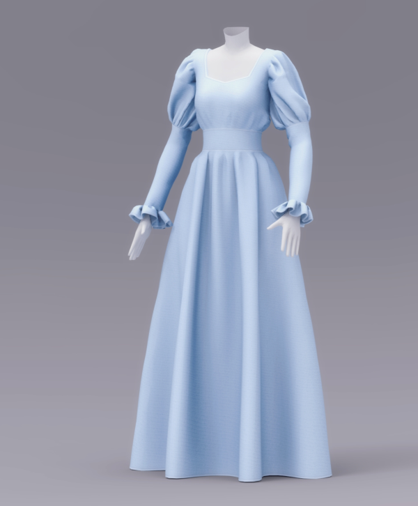 Alpha Long dress by simsfinds - The Sims 4 Custom Content