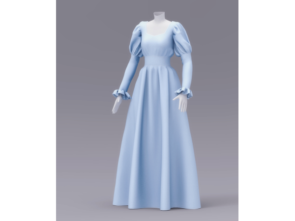 Alpha Long dress by Arltos - The Sims 4 Custom Content