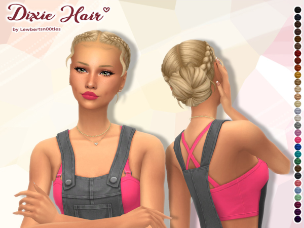 Maxis Match Dixie Hair by Lewbertsn00tles - The Sims 4 Custom Content