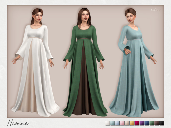 Mix Nimue Dress by Sifix2 - The Sims 4 Custom Content