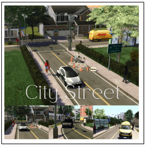 Mix City Street by simsfinds - The Sims 4 Custom Content