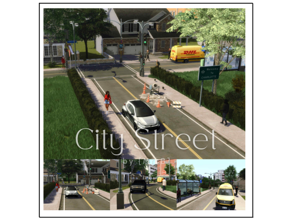Sims 4 Maxis Mix  CC: City Street by MrsBarbiex3