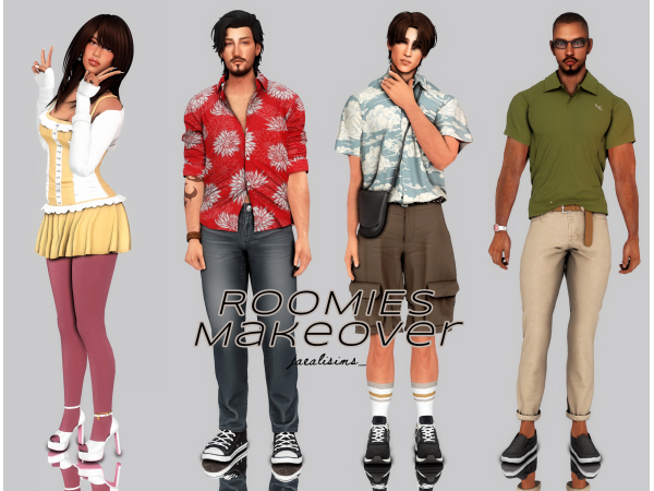 Maxis Match Townie makeover Roomies by jaealisims - The Sims 4 Custom Content
