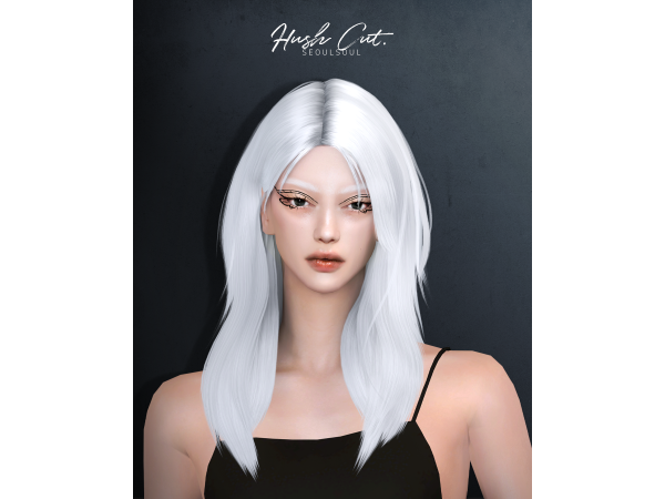 Alpha SIMS4 HAIR HUSH CUT soul by seoul - The Sims 4 Custom Content