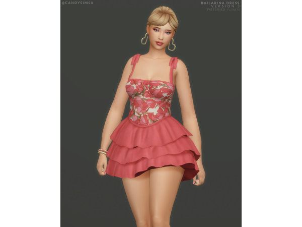Maxis Match BAILARINA DRESS VERSION 3 by candysims4 - The Sims 4 Custom Content