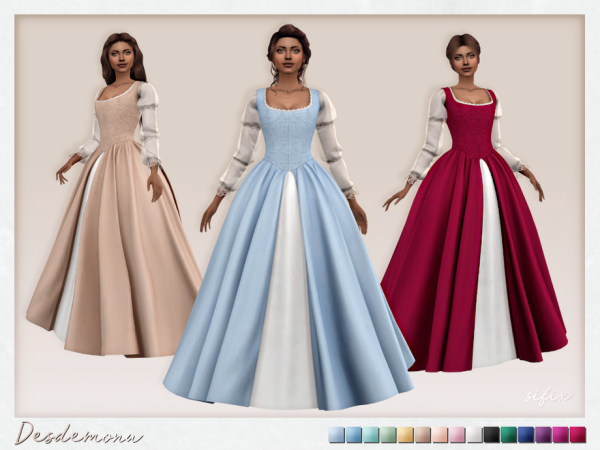 Mix Desdemona Dress by Sifix2 - The Sims 4 Custom Content