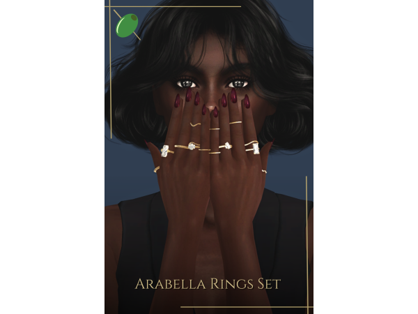 Alpha Arabella Rings Set - The Sims 4 Custom Content