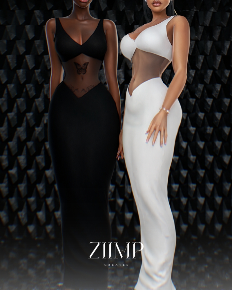 Alpha CLASS DRESS by ziimp - The Sims 4 Custom Content