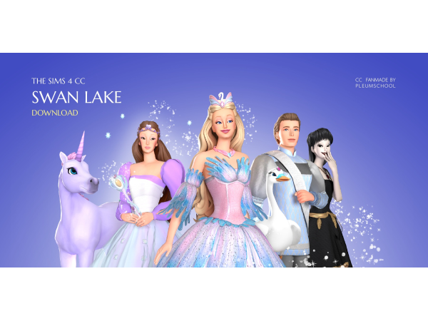 Maxis Match Barbie of Swan Lake by PleumSchool - The Sims 4 Custom Content