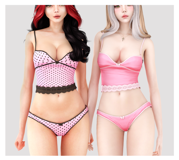 Mix Pixie SleepWear Mini Set by babyetears - The Sims 4 Custom Content