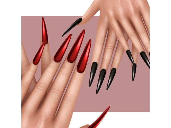 Alpha 4w25 Chrome Nails - The Sims 4 Custom Content