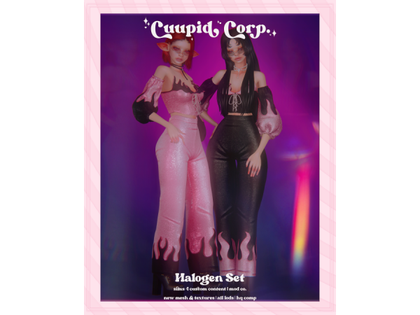 Alpha cuupid corp halogen set - The Sims 4 Custom Content