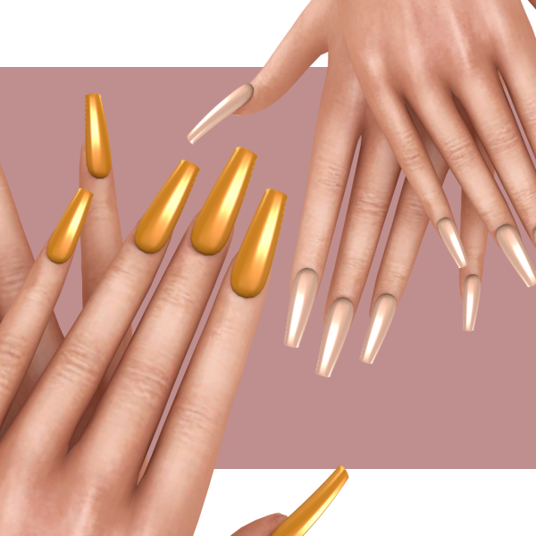 Alpha 4w25 Coffin Nails by 4w25 - The Sims 4 Custom Content