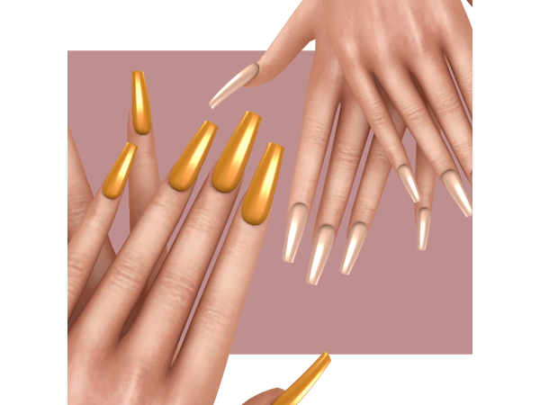 Alpha 4w25 Coffin Nails - The Sims 4 Custom Content