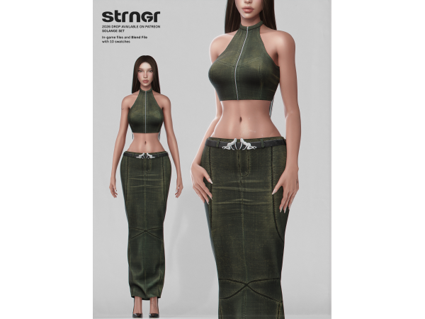 Alpha Solange Set - The Sims 4 Custom Content