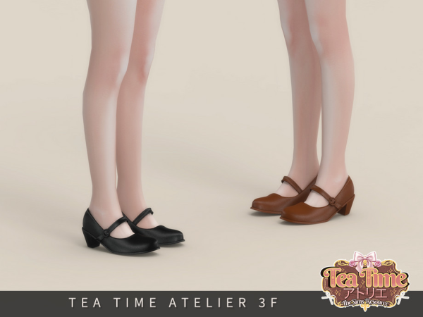 Mix Tea Time Atelier Retro Mary Jane Female by Arltos - The Sims 4 Custom Content