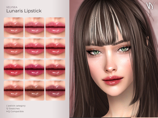 Sims 4 VELYSEA Lunaris Lipstick by VELYSEA
