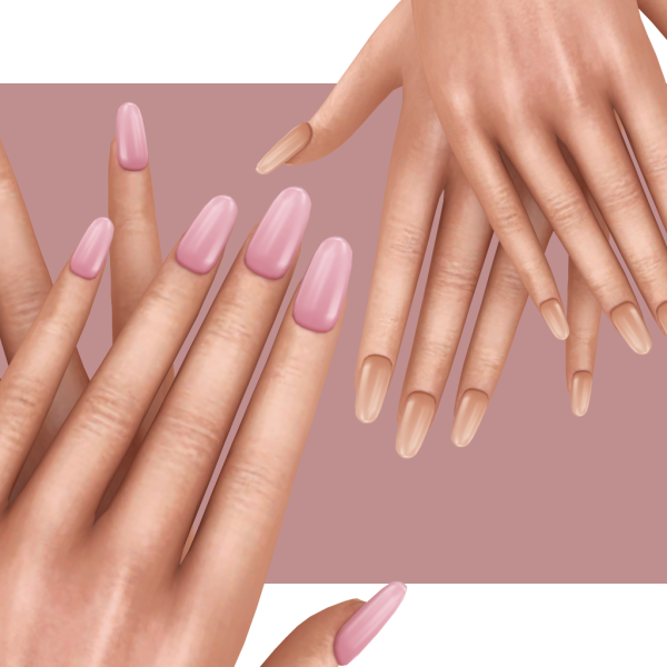 Alpha 4w25 Oval Nails by 4w25 - The Sims 4 Custom Content