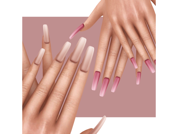 Alpha 4w25 Ombre Nails - The Sims 4 Custom Content