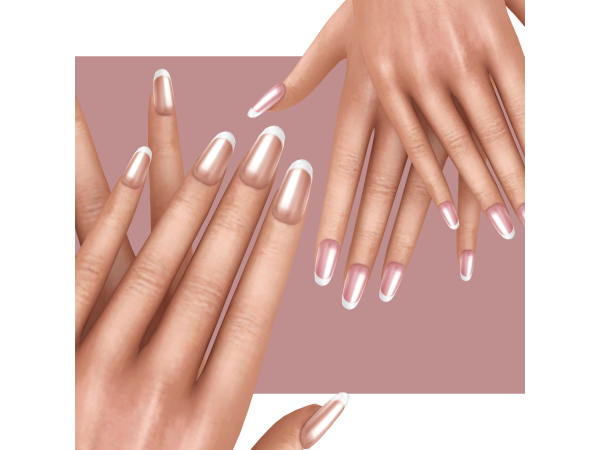 Alpha 4w25 French Nails - The Sims 4 Custom Content