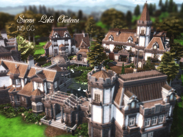 Maxis Match Swan Lake Chateau by VirtualFairytales - The Sims 4 Custom Content