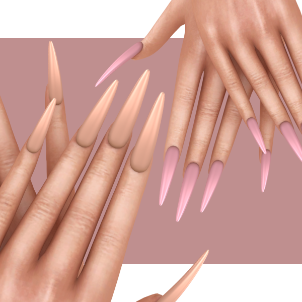 Alpha 4w25 Acrylic Nails by 4w25 - The Sims 4 Custom Content