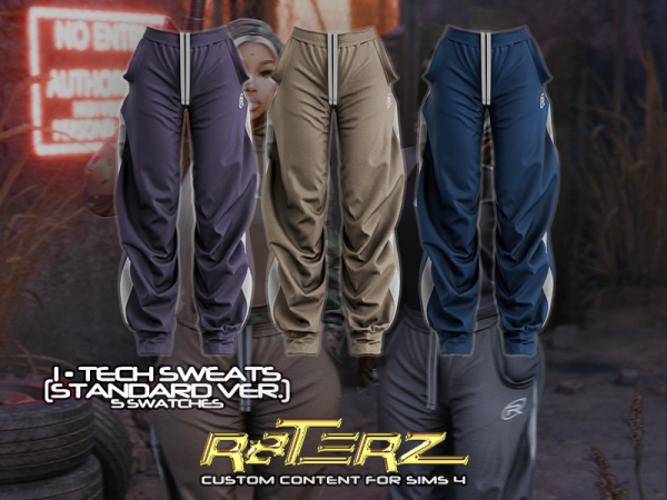 Alpha R8TERZ Tech Sweats (Standard Version) - The Sims 4 Custom Content
