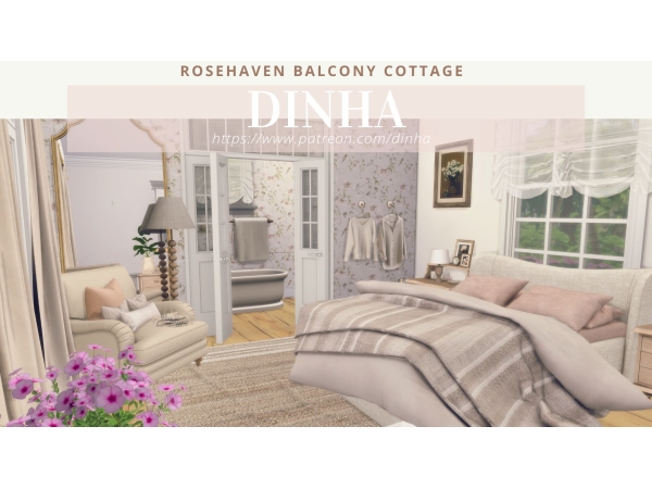 Alpha Rosehaven Balcony Cottage - The Sims 4 Custom Content