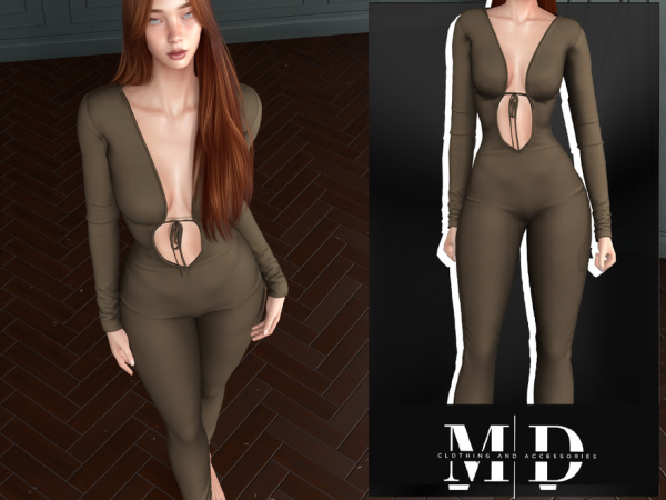 Alpha (MYDARLING20) Emily's simple jumpsuit - The Sims 4 Custom Content