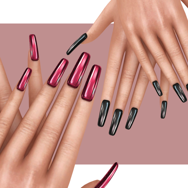 Alpha 4w25 Glossy Nails by 4w25 - The Sims 4 Custom Content
