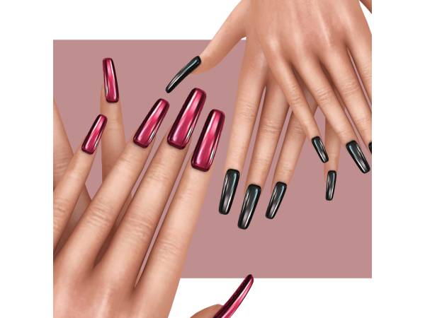 Alpha 4w25 Glossy Nails - The Sims 4 Custom Content